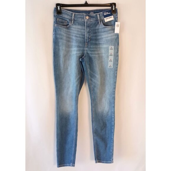 Old Navy High Rise Rockstar Super Skinny Jeans Size 8 NWT Secret Smooth Pockets - Picture 1 of 8